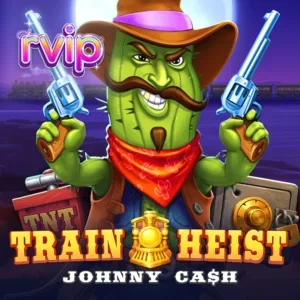 Tampilan visual grid 7x7 pada slot Train Heist Johnny Cash dengan tema Wild West